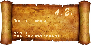 Angler Emese névjegykártya