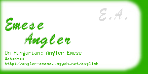 emese angler business card
